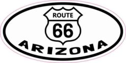 Oval Route 66 Arizona Sticker
