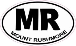 Oval MR Mount Rushmore Sticker