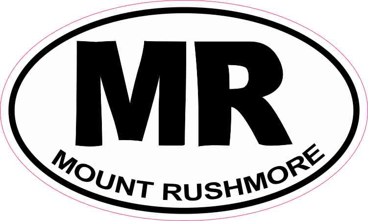 Oval MR Mount Rushmore Sticker