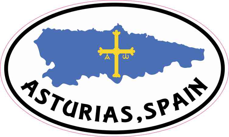 Oval Asturias Spain Sticker