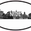 Oval Nice Skyline Sticker