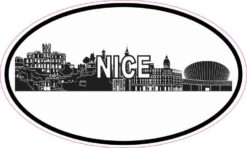 Oval Nice Skyline Sticker