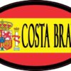 Oval Spanish Flag Costa Brava Sticker