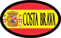 Oval Spanish Flag Costa Brava Sticker