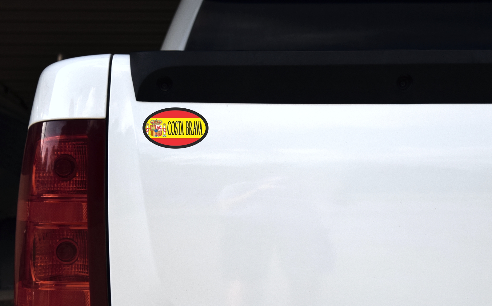Oval Spanish Flag Costa Brava Sticker