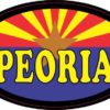 Oval Arizonan Flag Peoria Sticker