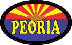 Oval Arizonan Flag Peoria Sticker