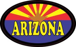 Flag Oval Arizona Sticker