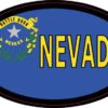 Flag Oval Nevada Sticker