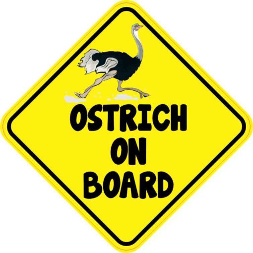 Ostrich On Board Sticker