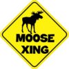 Moose Crossing Sticker