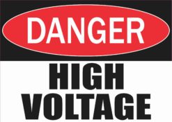 Danger High Voltage Sticker