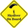 Skydiver On Board Magnet