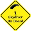 Skydiver On Board Sticker