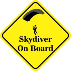 Skydiver On Board Sticker