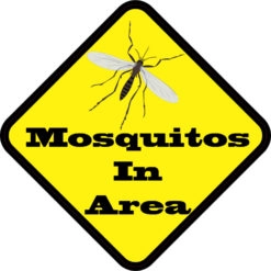 Mosquitos In Area Sticker