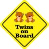 Boy Twins on Board Sticker