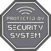Gray Protected By Security System Sticker