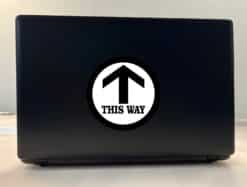 5in x 5in This Way Sticker