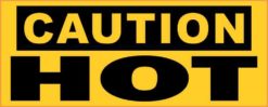 Caution Hot Sticker