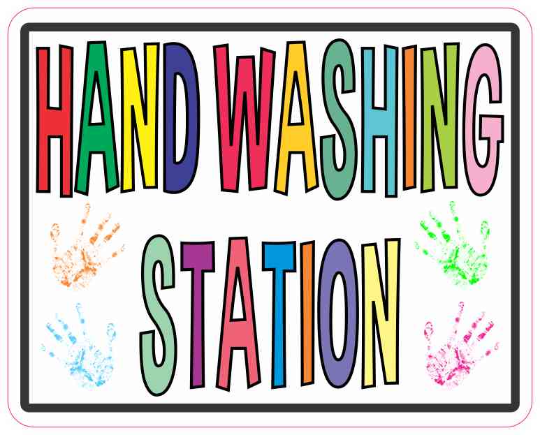 Hand Washing Station Sticker