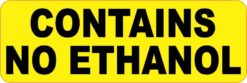 Contains No Ethanol Sticker