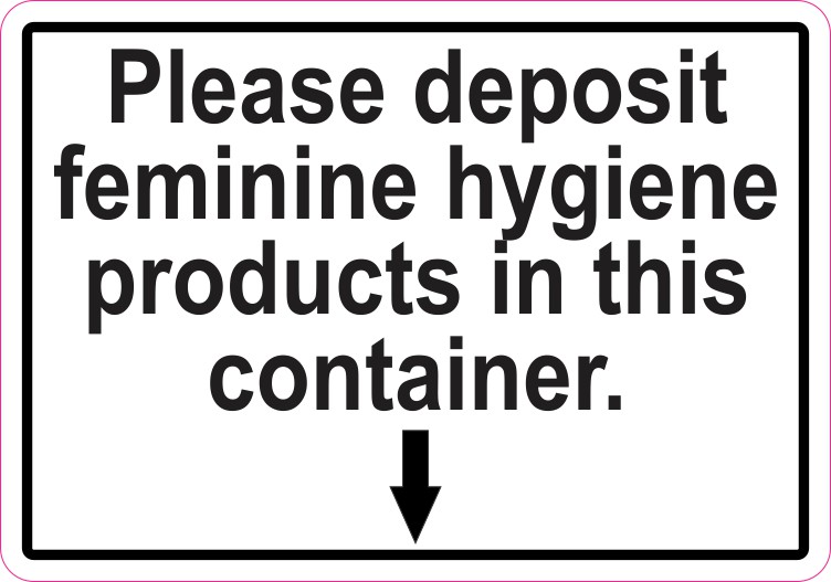 Deposit Feminine Hygiene Products Magnet