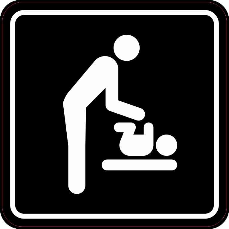 Men's Restroom Diaper Changing Station Magnet