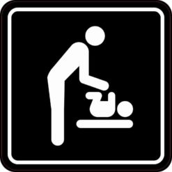 Men's Restroom Diaper Changing Station Sticker