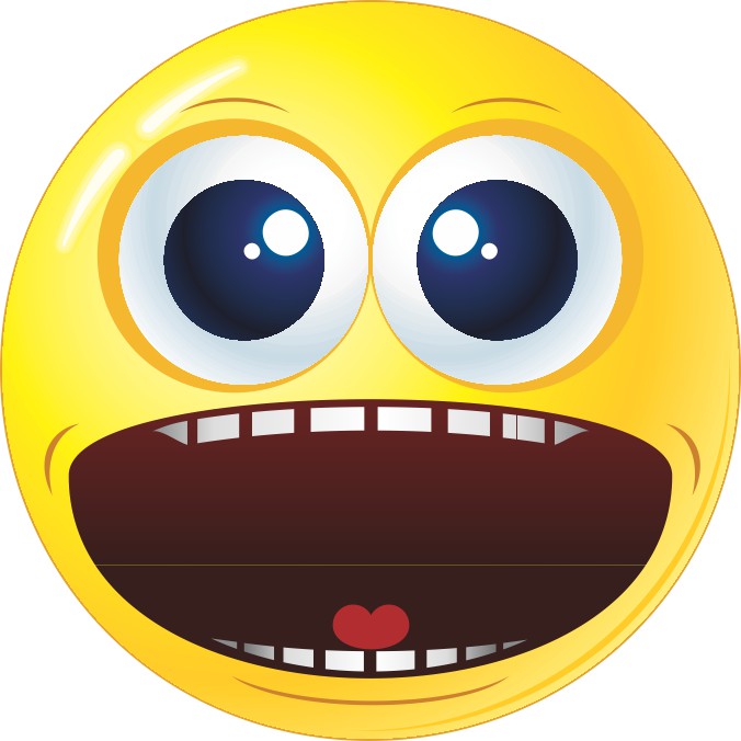 Big Mouth Happy Face Sticker