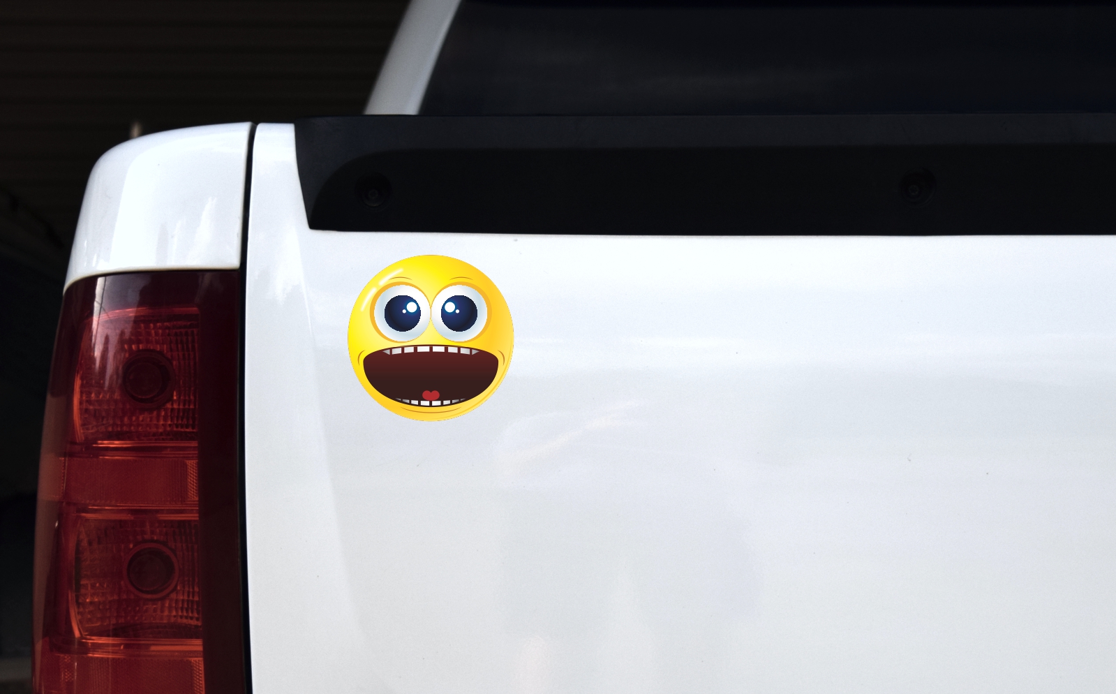 4.5in x 4.5in Big Mouth Happy Face Sticker - Image 2