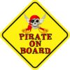 Pirate On Board Sticker