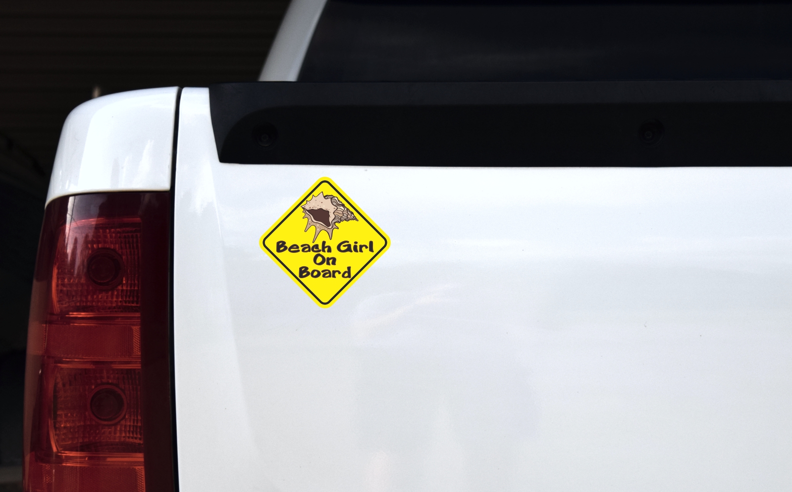 5in x 5in Beach Girl On Board Magnet - Image 2