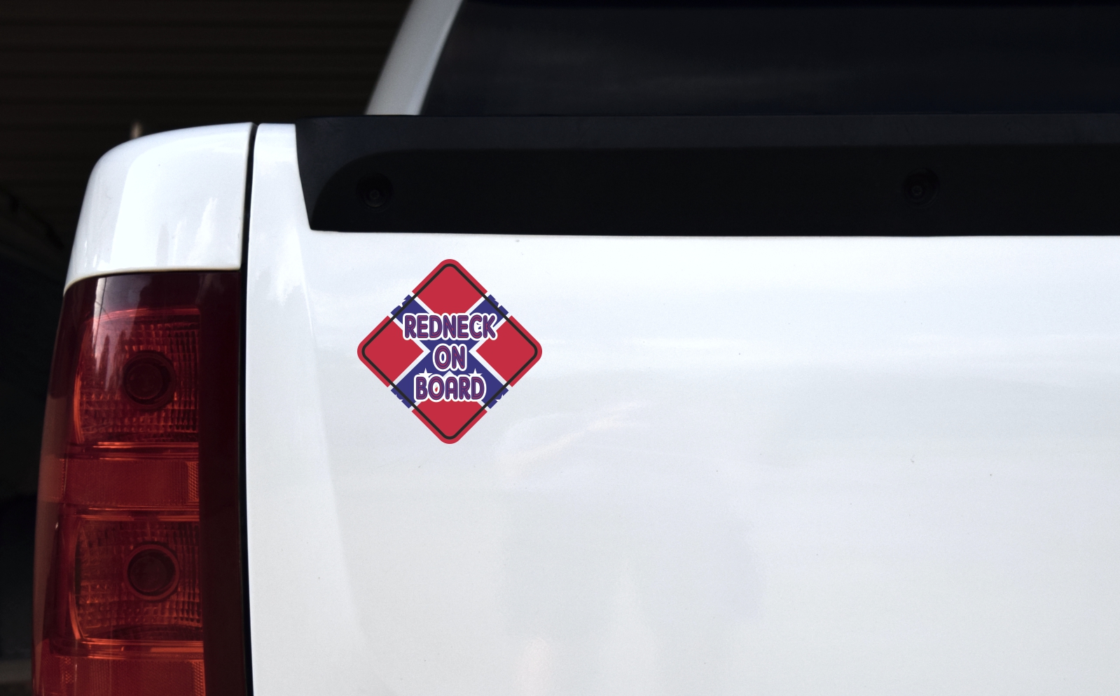 5 in x 5 in Redneck On Board Magnet - Image 2