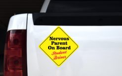 Alternative view of 10in x 10in Nervous Parent On Board Magnet