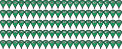 101-200 Green Map Pointer Stickers