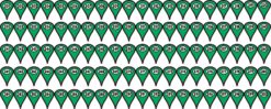 201-300 Green Map Pointer Stickers
