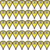 1-100 Yellow Map Pointer Stickers