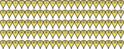 1-100 Yellow Map Pointer Stickers