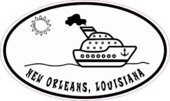 Cruise Ship Oval New Orleans Sticker
