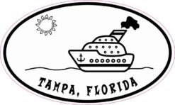 Cruise Ship Oval Tampa Sticker