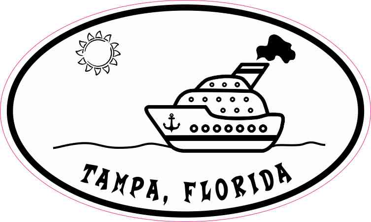 Cruise Ship Oval Tampa Sticker