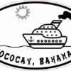 Cruise Ship Oval Cococay Sticker