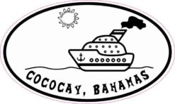 Cruise Ship Oval Cococay Sticker