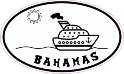 Cruise Ship Oval Bahamas Sticker