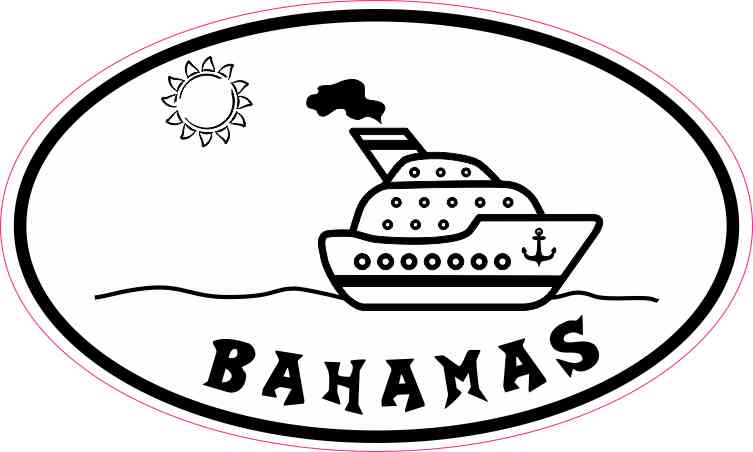 Cruise Ship Oval Bahamas Sticker