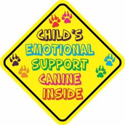 Child's Emotional Support Canine Inside Magnet