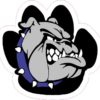 Blue Bulldog Paw Sticker