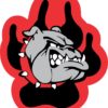 Red and Black Bulldog Paw Sticker