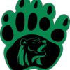 Green and Black Bear Paw Sticker
